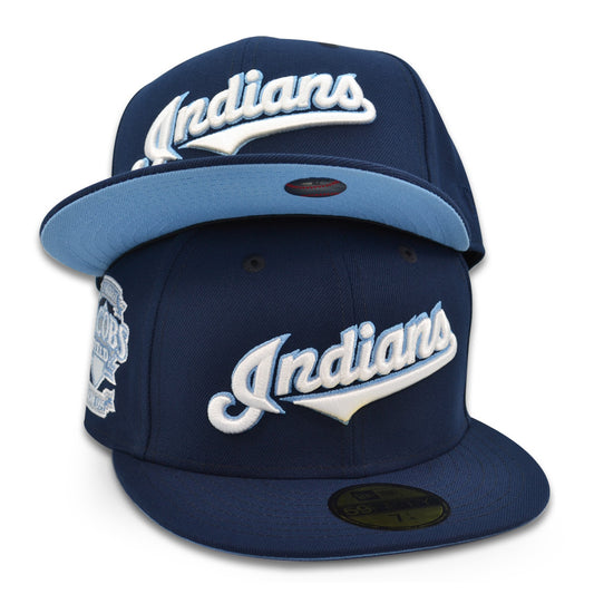 Cleveland Indians 1994 JACOBS FIELD Exclusive New Era 59Fifty Fitted Hat - Navy/Icy UV