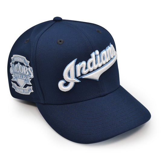 Cleveland Indians 1994 JACOBS FIELD Exclusive New Era 59Fifty Fitted Hat - Navy/Icy UV