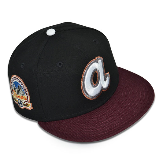 Atlanta Braves "APEX" Exclusive New Era 59Fifty Fitted Hat - Black/Maroon