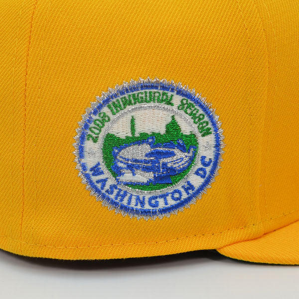 Washington Nationals 2008 INAUGURAL Exclusive New Era 59Fifty Fitted Hat - AGold/Green UV