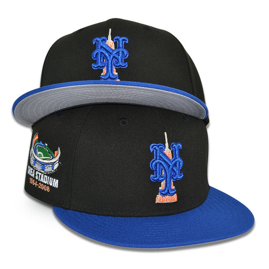 New York Mets "METROPOLITAN" Exclusive New Era 59Fifty Fitted Hat - Black/Royal