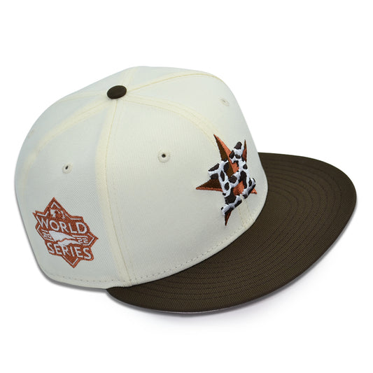 Houston Astros "MOOO PINKY" Exclusive New Era 59Fifty Fitted Hat - Chrome/Walnut