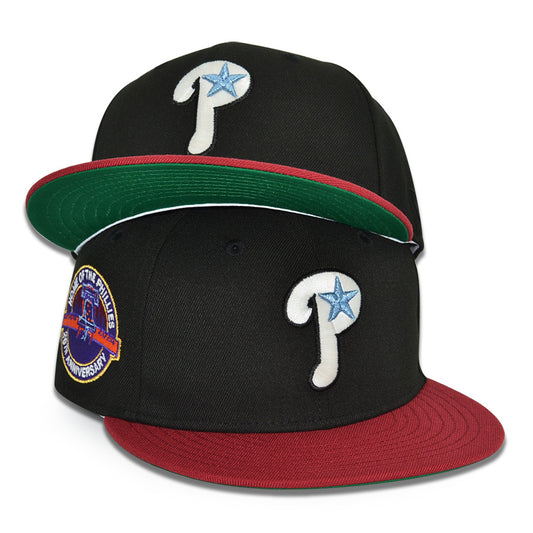 Philadelphia Phillies "UNCOMMON FAVOR" Exclusive New Era 59Fifty Fitted Hat - Black/Brick