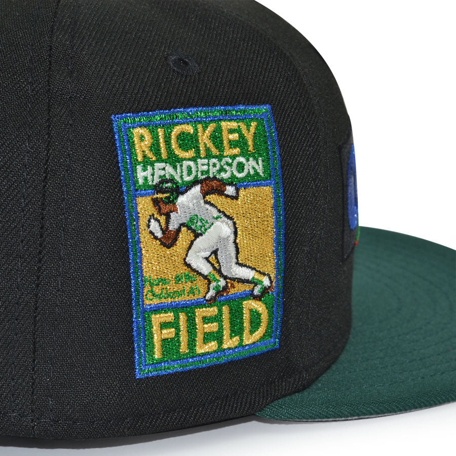 Oakland Athletics "RUNAWAY OAKLAND" Exclusive New Era 59Fifty Fitted Hat - Black/Dark Green