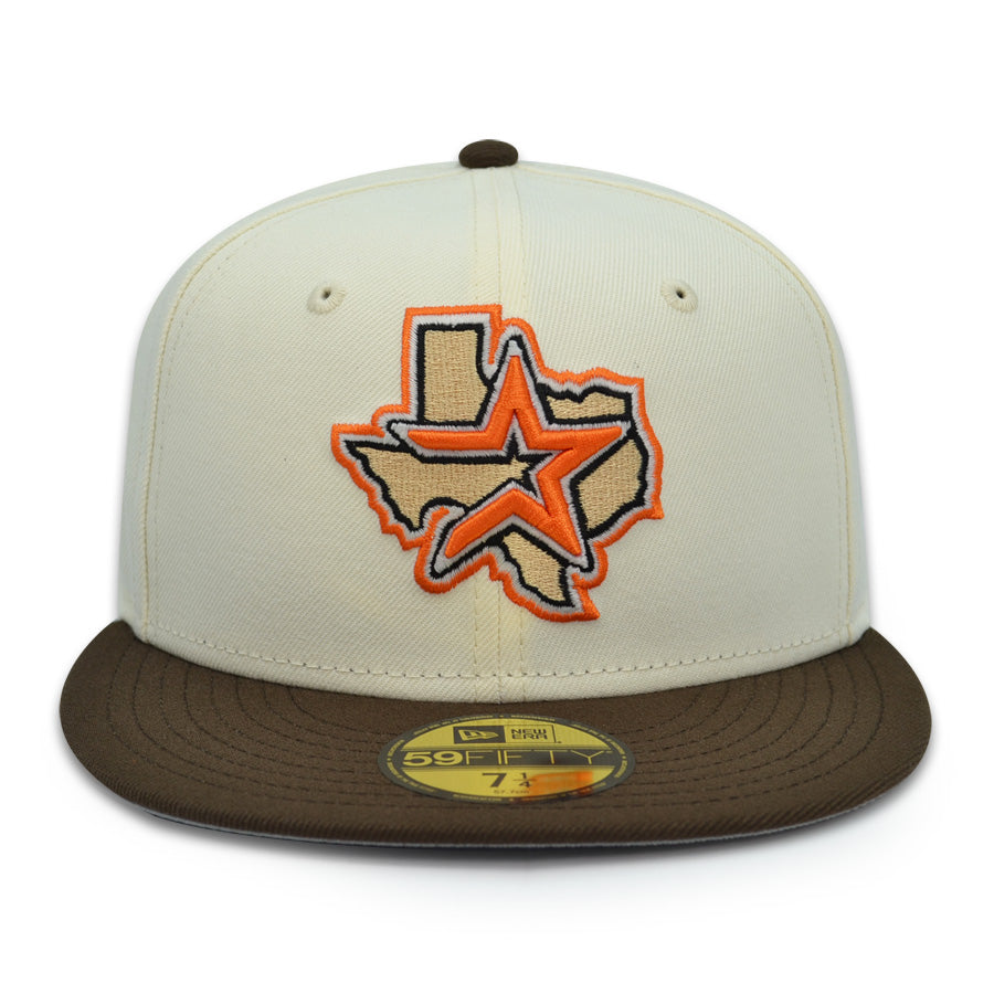 Houston Astros 45 YEARS Exclusive New Era 59Fifty Fitted Hat - Chrome/Walnut