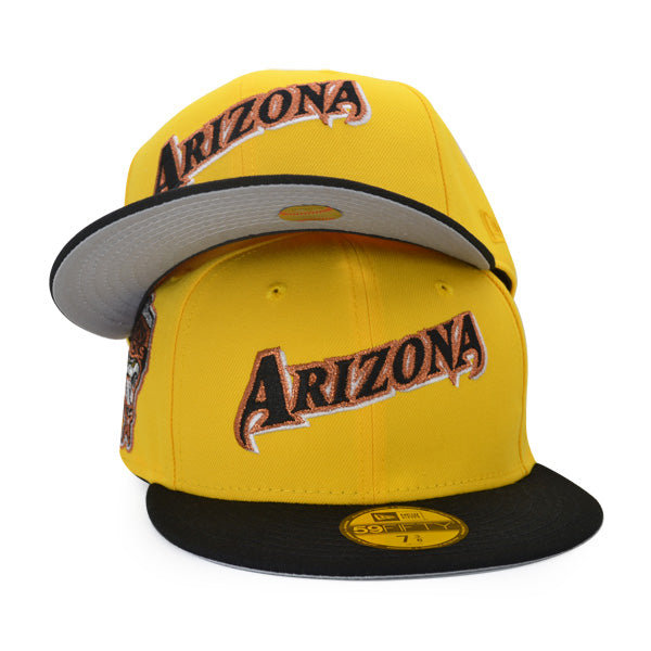 Arizona Diamondbacks 1989 INAUGURAL Exclusive New Era 59Fifty Fitted Hat - Canary Yellow/Black