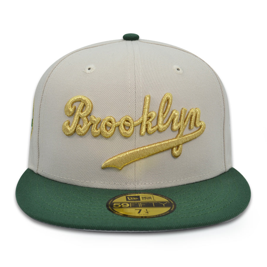 Brooklyn Dodgers 1942 ALL-STAR GAME Exclusive New Era 59Fifty Fitted Hat -Stone/Pine