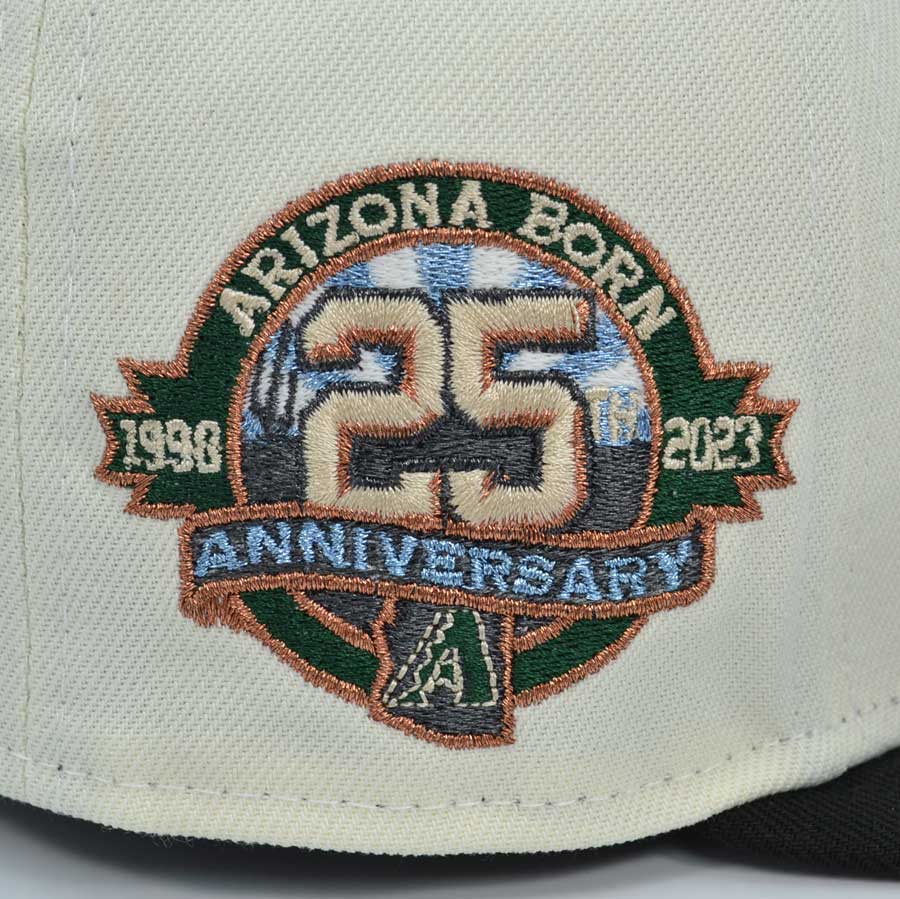 Arizona Diamondback Script 20TH ANNIVERSARY Exclusive New Era 59Fifty Fitted Hat -Chrome/Black