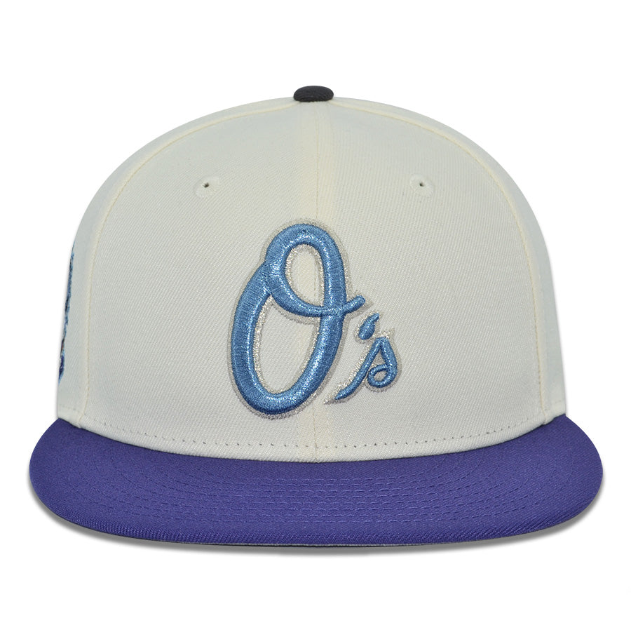 Baltimore Orioles "GOOD LOVE" Exclusive New Era 59Fifty Fitted Hat - Chrome/New Orchid