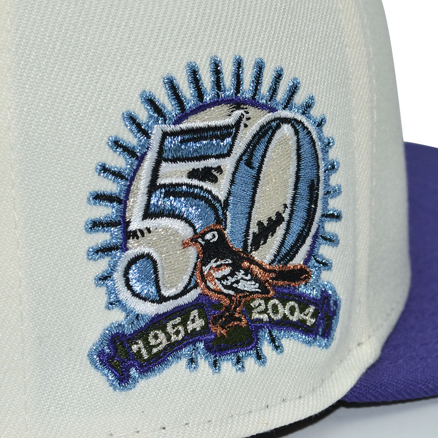 Baltimore Orioles "GOOD LOVE" Exclusive New Era 59Fifty Fitted Hat - Chrome/New Orchid