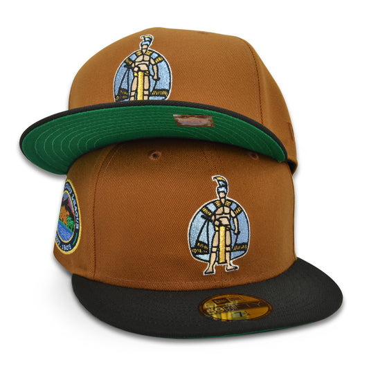 Hawaii Islanders PACIFIC COAST LEAGUE Exclusive New Era 59Fifty Fitted MILB Hat -Peanut/Black