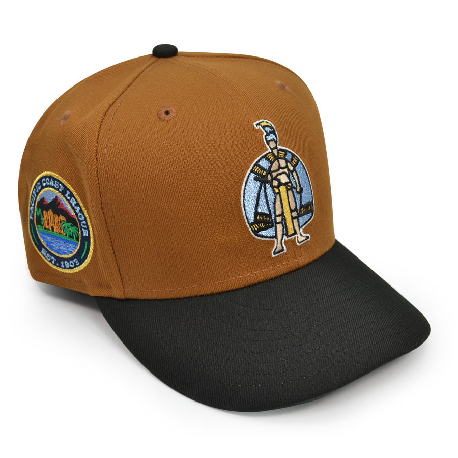 Hawaii Islanders PACIFIC COAST LEAGUE Exclusive New Era 59Fifty Fitted MILB Hat -Peanut/Black