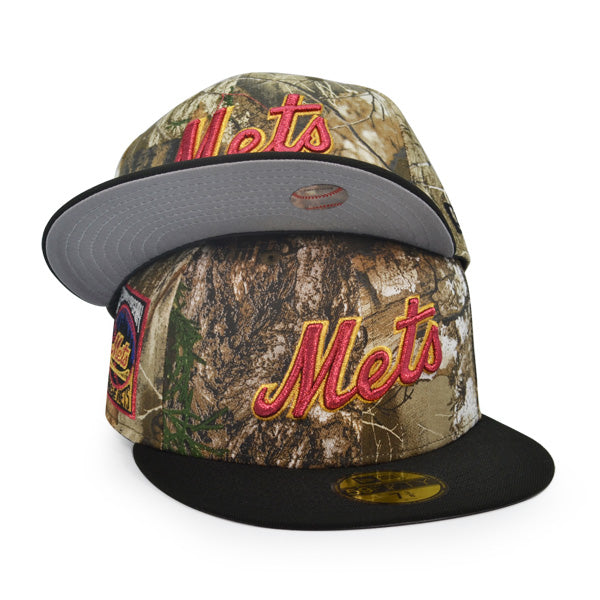 New York Mets 25th ANNIVERSARY Exclusive New Era 59Fifty Fitted Hat - Real Tree Camo/Black