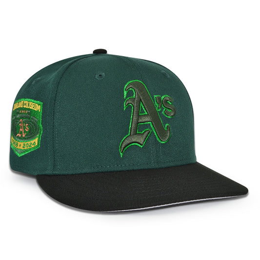 Oakland Athletics "EAST BAY" Exclusive New Era 59Fifty Fitted Hat - Dark Green/Black