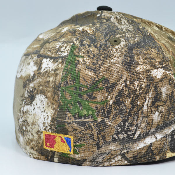 New York Mets 25th ANNIVERSARY Exclusive New Era 59Fifty Fitted Hat - Real Tree Camo/Black