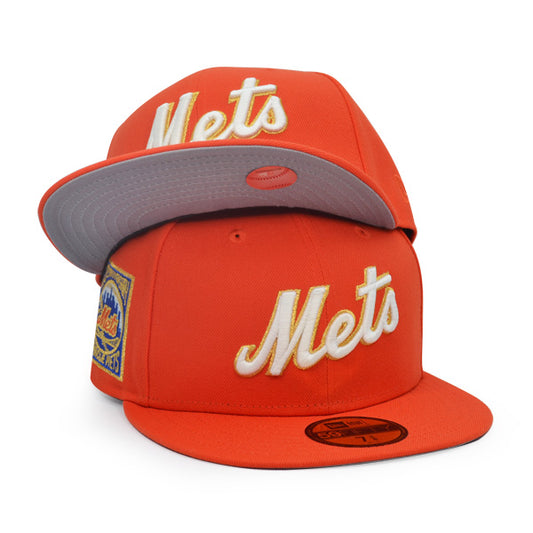 New York Mets 25th ANNIVERSARY Exclusive New Era 59Fifty Fitted Hat - Orange