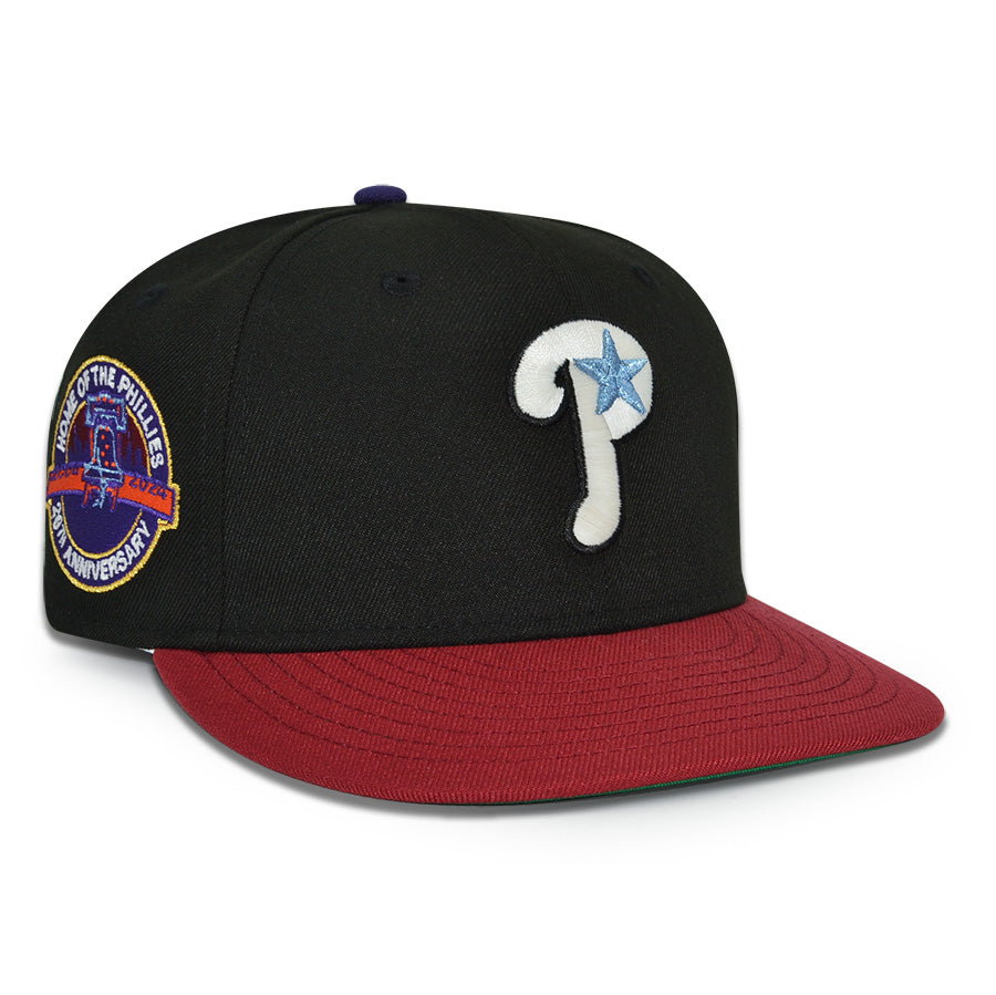 Philadelphia Phillies "UNCOMMON FAVOR" Exclusive New Era 59Fifty Fitted Hat - Black/Brick