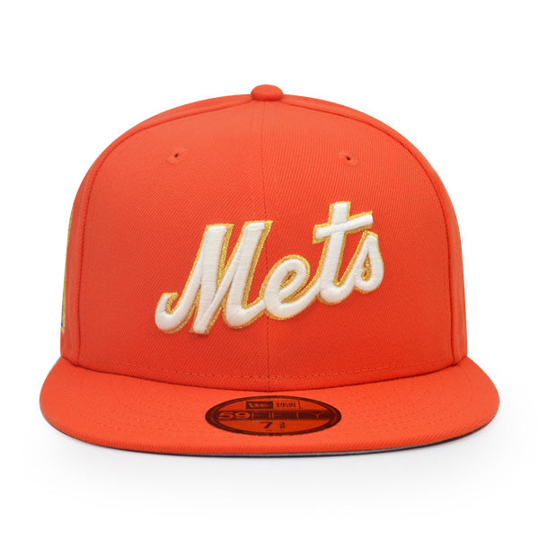 New York Mets 25th ANNIVERSARY Exclusive New Era 59Fifty Fitted Hat - Orange