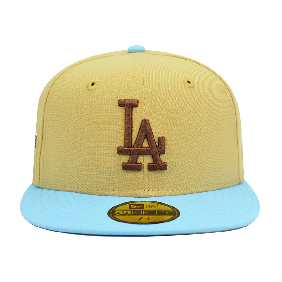 Los Angeles Dodgers 2022 ALL-STAR GAME Exclusive New Era 59Fifty Fitted Hat - Vegas Gold/Powder Blue