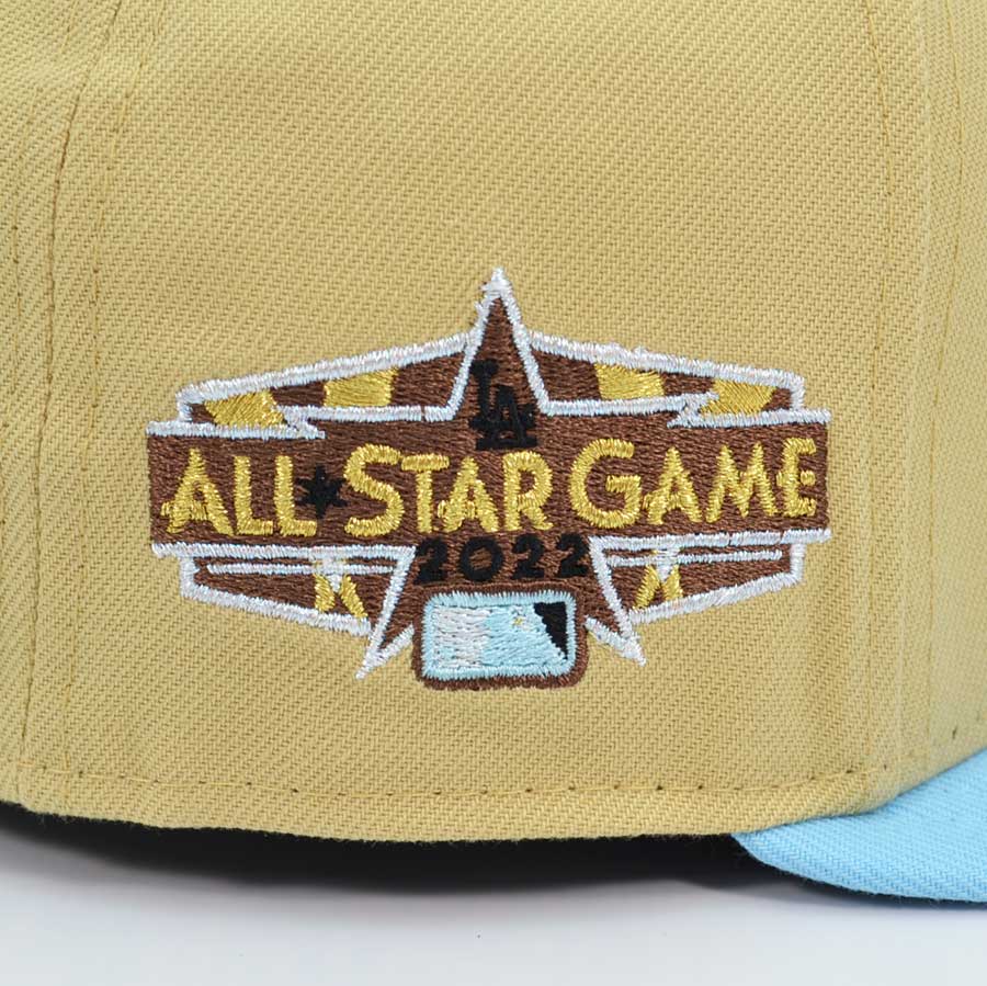 Los Angeles Dodgers 2022 ALL-STAR GAME Exclusive New Era 59Fifty Fitted Hat - Vegas Gold/Powder Blue