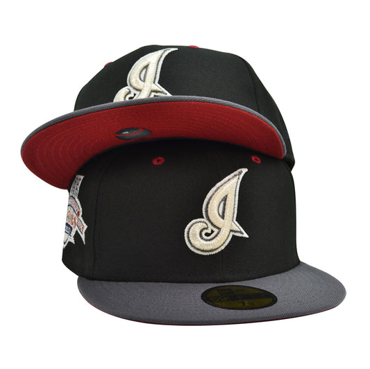 Cleveland Indians Jacobs Field 10TH ANNIVERSARY Exclusive New Era 59Fifty Fitted Hat - Black/Graphite