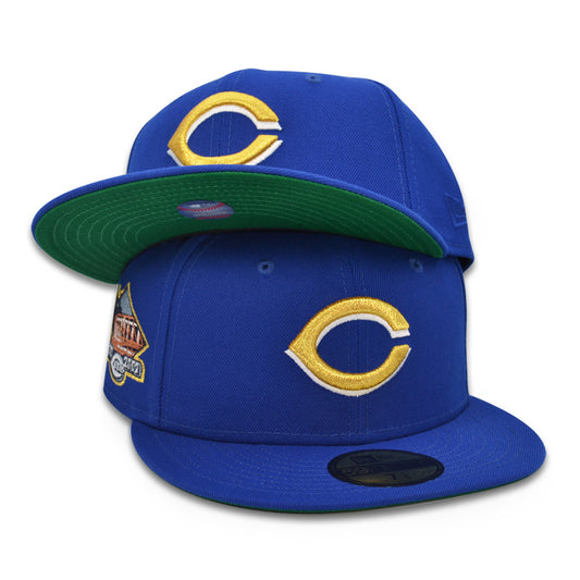 Cincinnati Reds 2002 RIVERFRONT STADIUM FINAL SEASON Exclusive New Era 59Fifty Fitted Hat - Royal