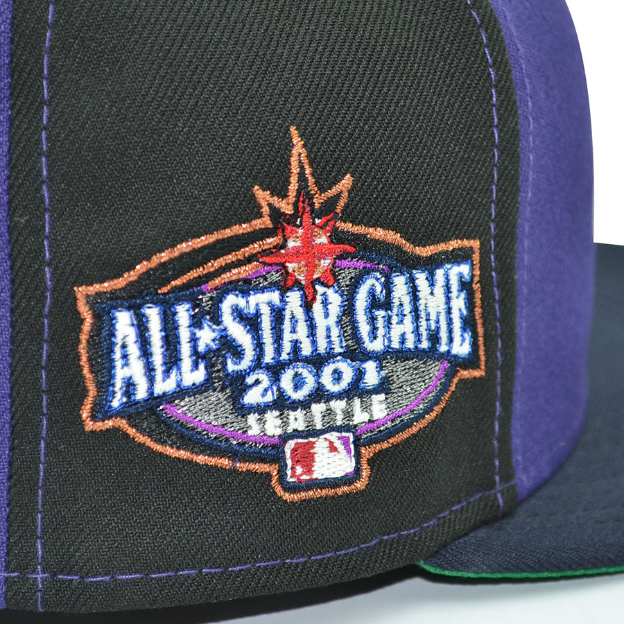 Seattle Mariners "SWORD STALKER" Exclusive New Era 59Fifty Pinwheel Fitted Hat - Black/Purple