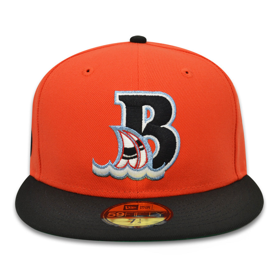 Bowie Bay Sox Baltimore Orioles Exclusive New Era 59Fifty Fitted MILB Hat - Orange/Black