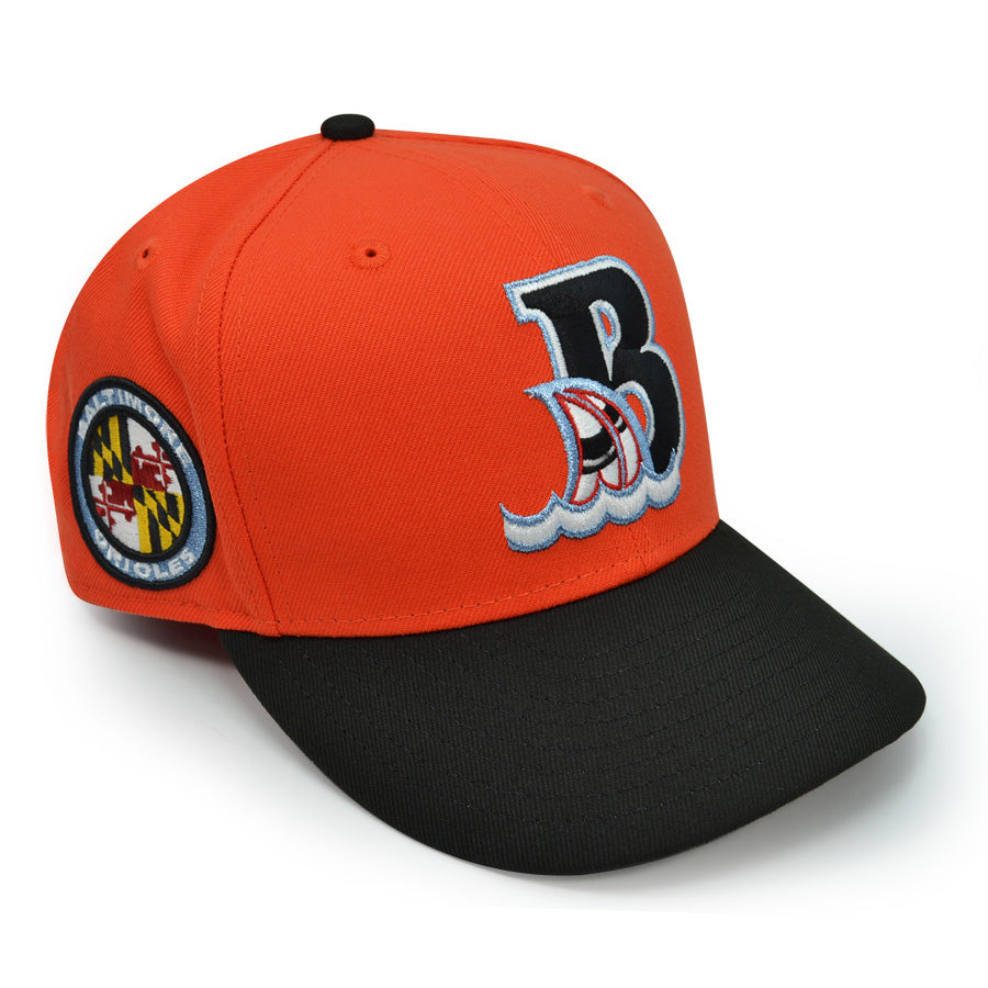 Bowie Bay Sox Baltimore Orioles Exclusive New Era 59Fifty Fitted MILB Hat - Orange/Black