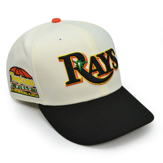 Tampa Bay Devil Rays TROPICANA FIELD Exclusive New Era 59Fifty Fitted Hat - Chrome/Black