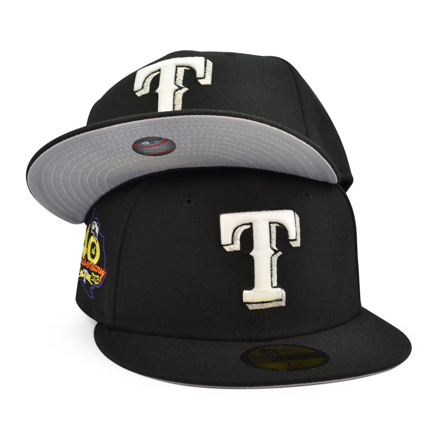 Texas Rangers 40th Anniversary Exclusive New Era 59Fifty Fitted Hat - Black