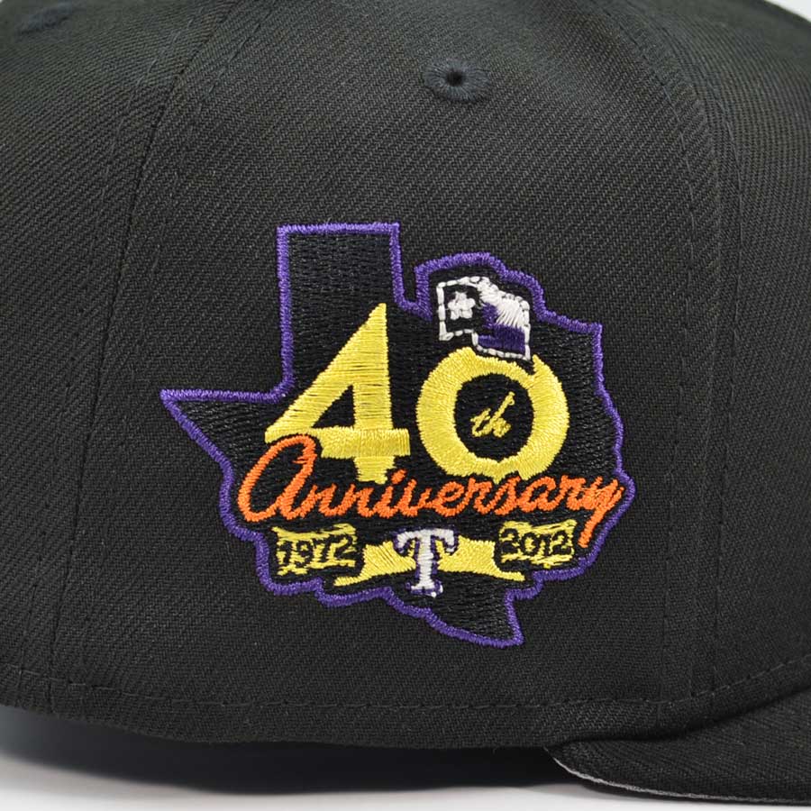 Texas Rangers 40th Anniversary Exclusive New Era 59Fifty Fitted Hat - Black