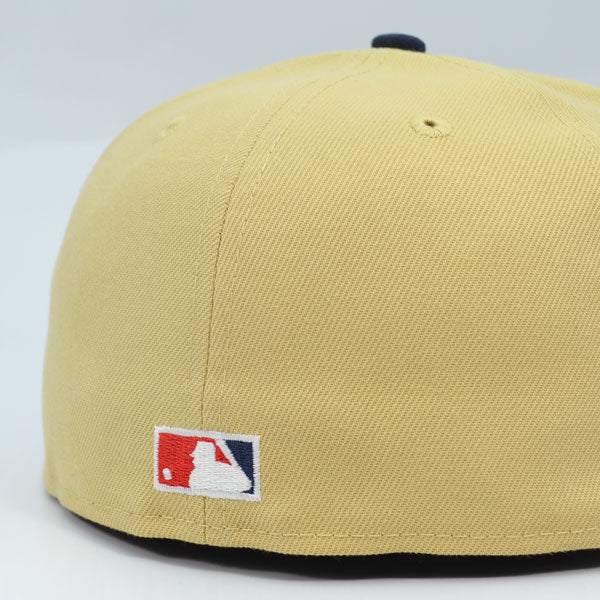 Cleveland Indians 100 SEASON Exclusive New Era 59Fifty Fitted Hat - Vegas Gold/Red
