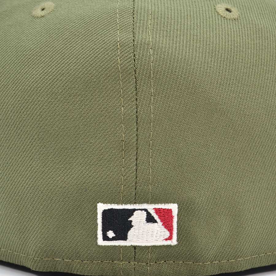 New York Mets SHEA STADIUM Exclusive New Era 59Fifty Fitted Hat - New Olive/Dark Graphite
