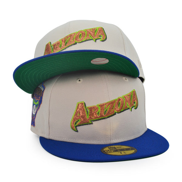 Arizona Diamondbacks 1989 INAUGURAL SEASON Exclusive New Era 59Fifty Fitted Hat - Stone/Royal