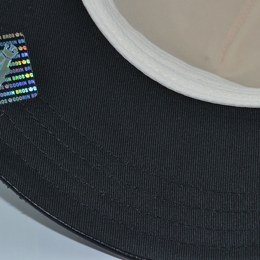 VICIOUS SNAKE FAUX LEATHER Goorin Bros Mesh Trucker Snapback Hat - Chrome/Black