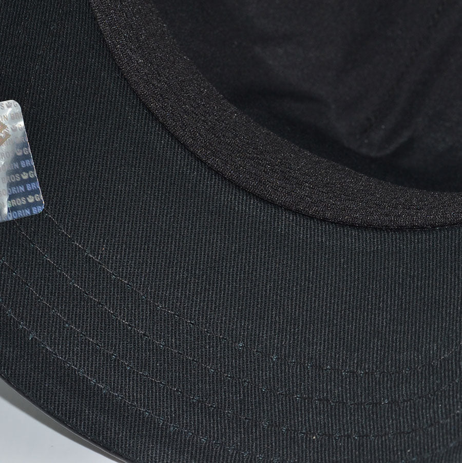 PANTHER STRENGTH FAUX LEATHER Goorin Bros Mesh Trucker Snapback Hat - Black/Black