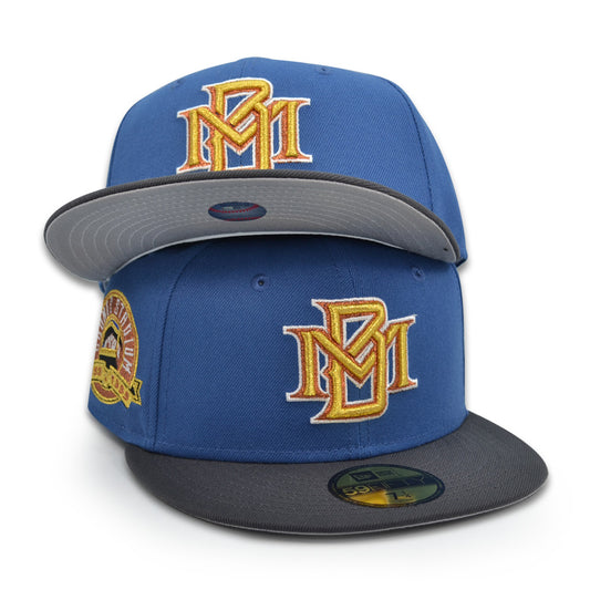 Milwaukee Brewers COUNTY STADIUM Exclusive New Era 59Fifty Fitted Hat - Indigo/DK Graphite