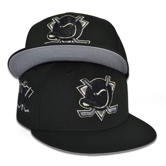 Anaheim Ducks "SHADOW QUACK" Exclusive New Era 59Fifty Fitted Hat - Black