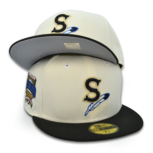 Spokane Indians BASEBALL CLUB Exclusive New Era 59Fifty Fitted MILB Hat - Chrome