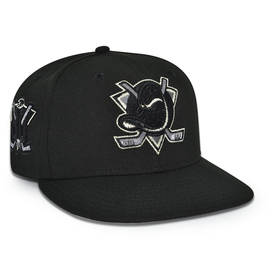 Anaheim Ducks "SHADOW QUACK" Exclusive New Era 59Fifty Fitted Hat - Black
