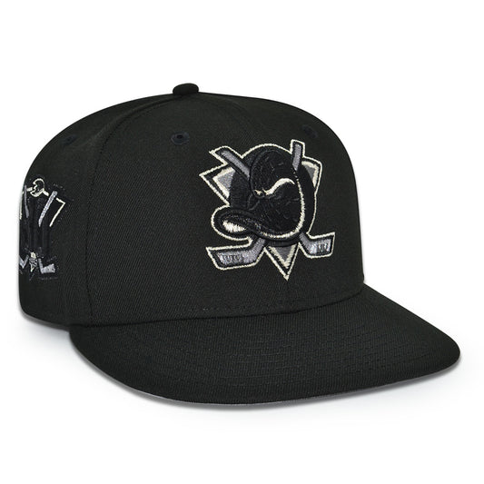 Anaheim Ducks "SHADOW QUACK" Exclusive New Era 59Fifty Fitted Hat - Black