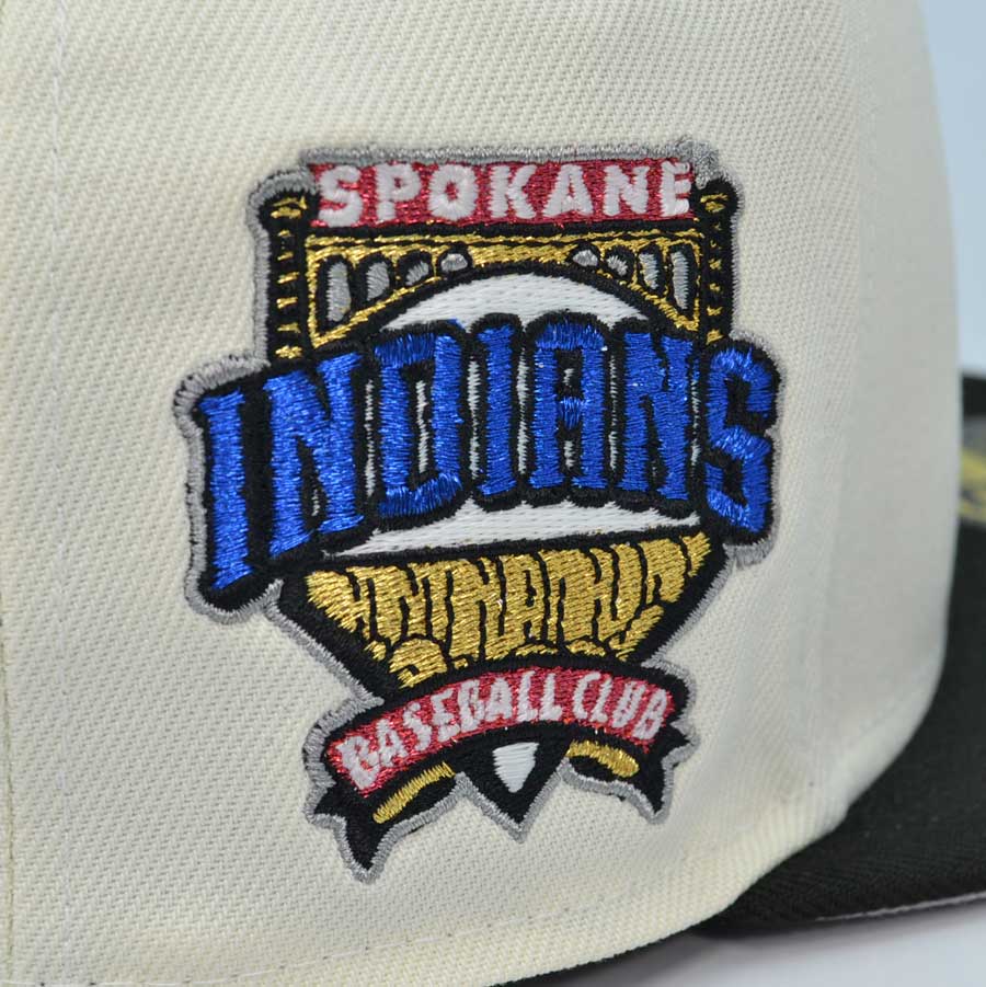 Spokane Indians BASEBALL CLUB Exclusive New Era 59Fifty Fitted MILB Hat - Chrome