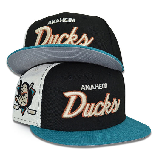 Anaheim Ducks "SPECIALITY DUCKS" Exclusive New Era 59Fifty Fitted Hat - Black/Chrome/Teal