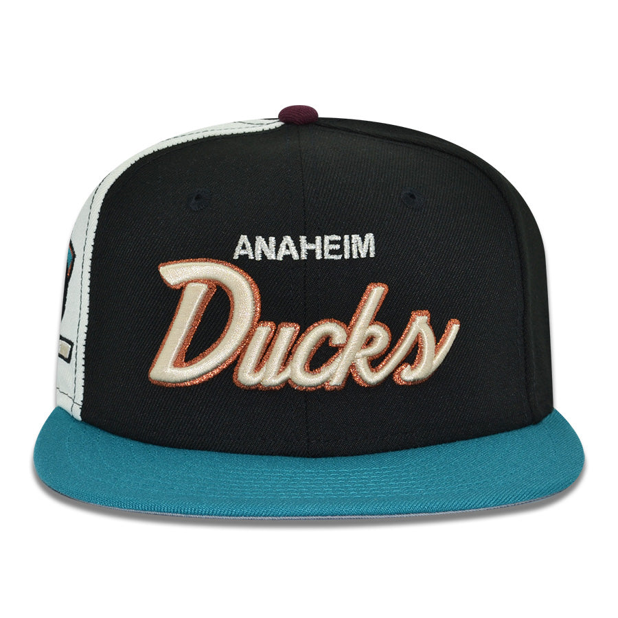 Anaheim Ducks "SPECIALITY DUCKS" Exclusive New Era 59Fifty Fitted Hat - Black/Chrome/Teal