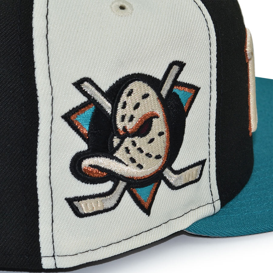 Anaheim Ducks "SPECIALITY DUCKS" Exclusive New Era 59Fifty Fitted Hat - Black/Chrome/Teal