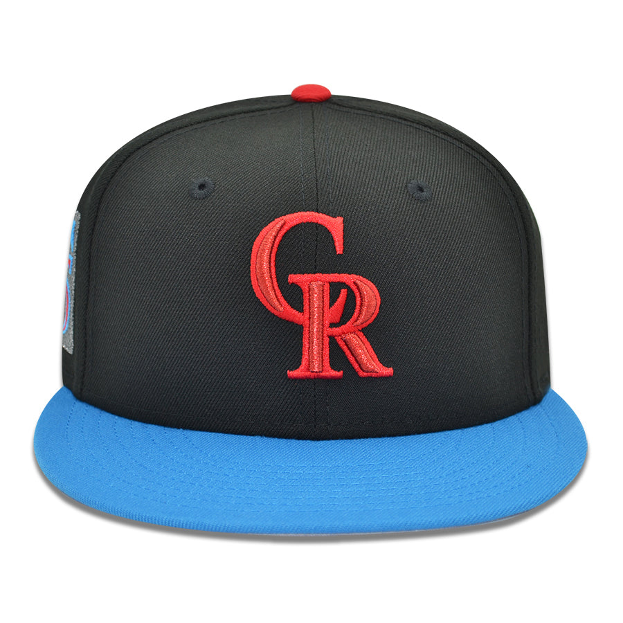 Colorado Rockies "CRIM PEAK" Exclusive New Era 59Fifty Fitted Hat - Black/Cardinal Blue