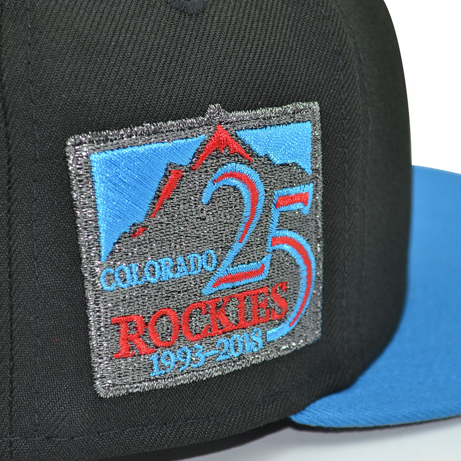 Colorado Rockies "CRIM PEAK" Exclusive New Era 59Fifty Fitted Hat - Black/Cardinal Blue
