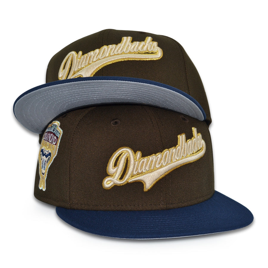 Arizona Diamondbacks "WHITE MAMBA" Exclusive New Era 59Fifty Fitted Hat - Walnut/Oceanside