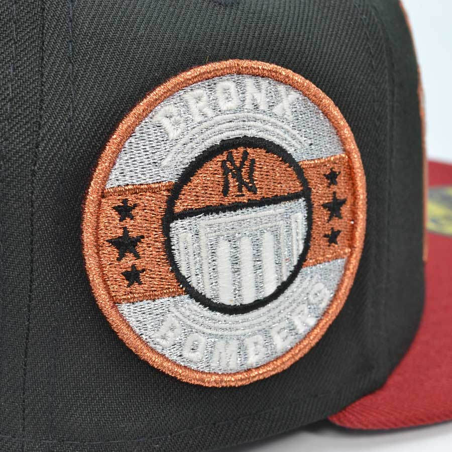 New York Yankees BRONX BOMBERS Exclusive New Era 59Fifty Fitted Hat - Black/HRed